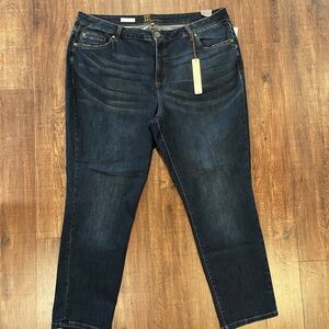 KUT From The Kloth Katy Boyfriend Jeans Womens 20W Blue High Rise Stretch Denim